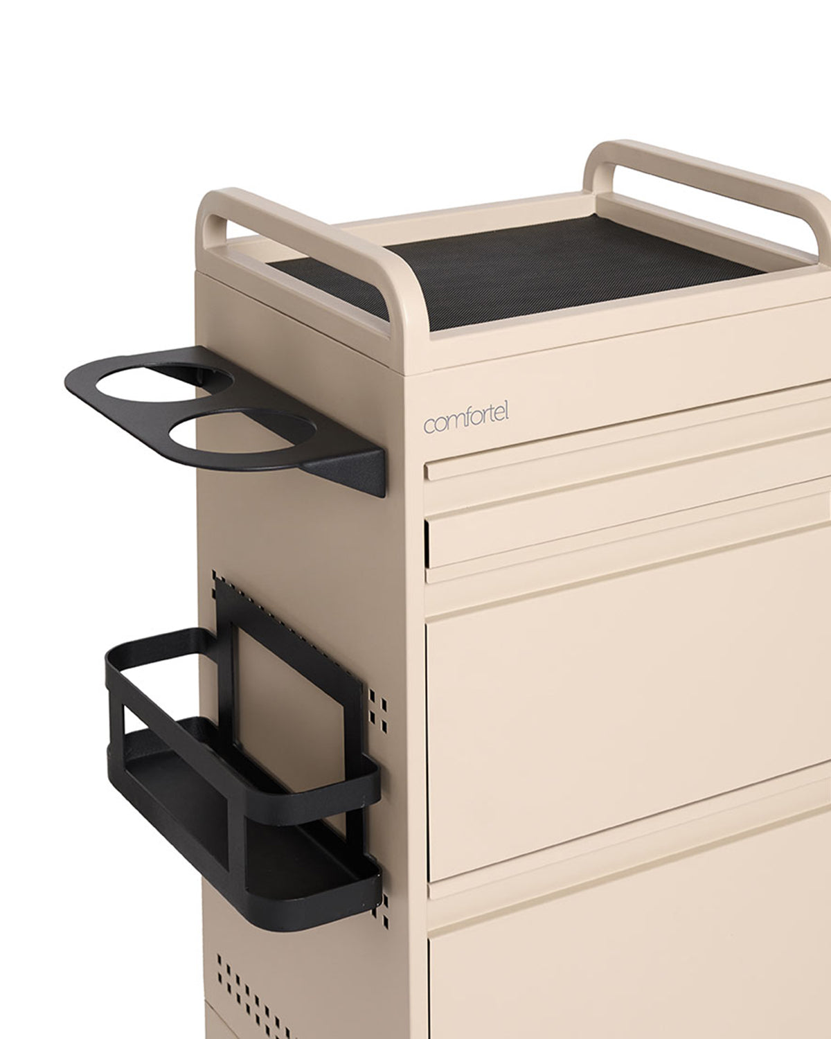 Studio 3 - Carrito de peluquería beige con 3 cajones y estante extraíble