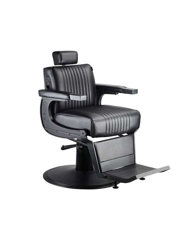 Bat man - Sillón de barbero negro - Estructura negro mate