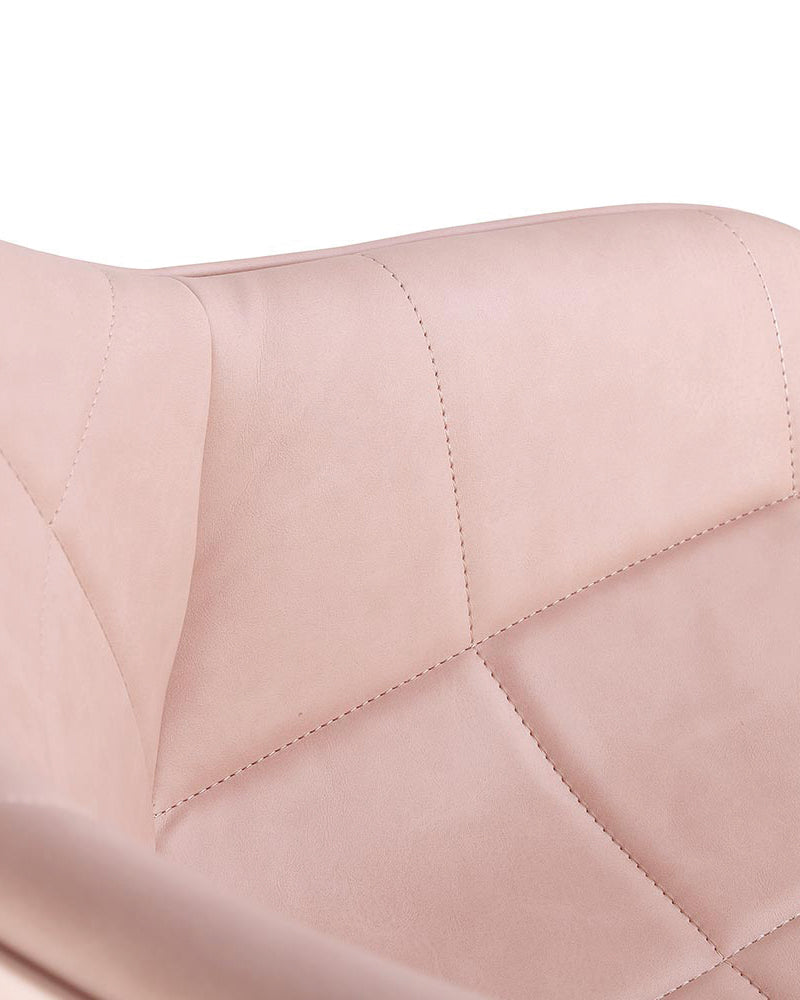 Rosie Blush - Pink hairdressing chair - Black round base