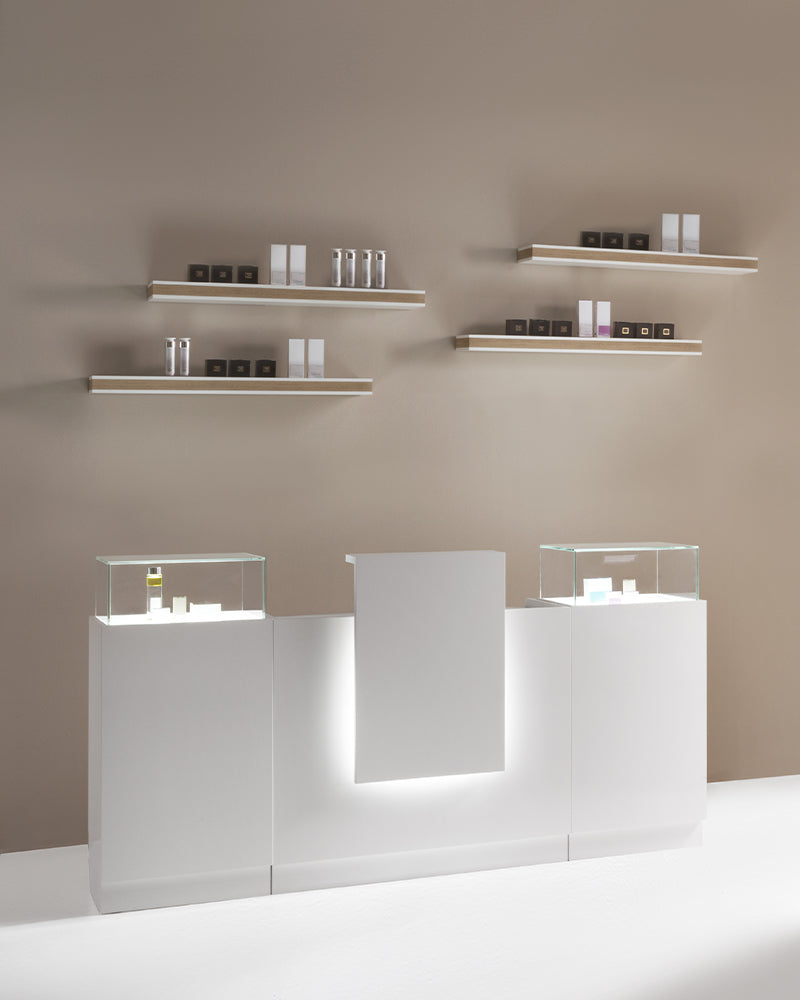 Light - Mostrador de recepción blanco