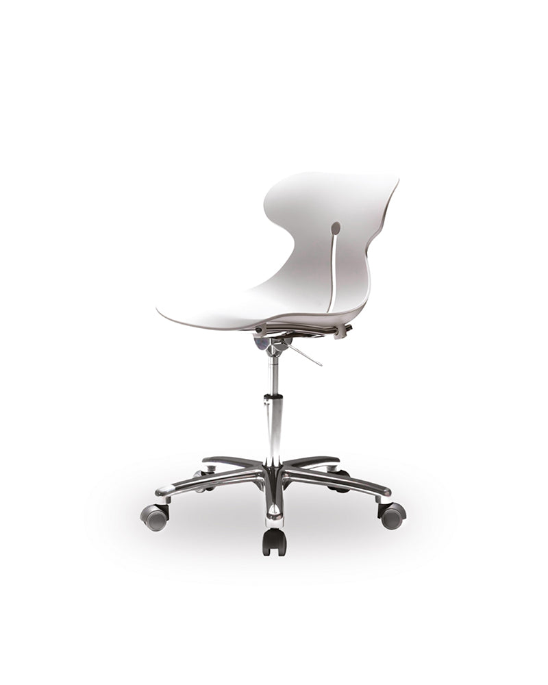 Brio - Silla de tratamiento blanca - Base estrella cromada