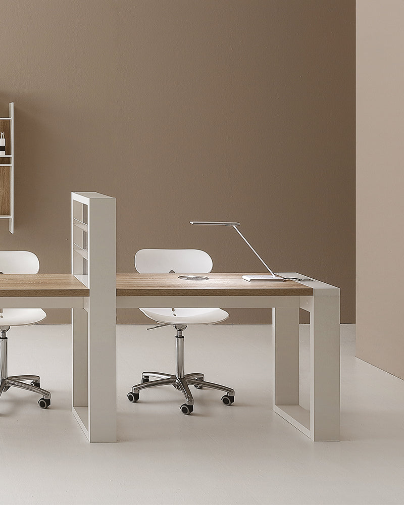 Living - Mesa de manicura blanca con luz LED - Estantería integrada - Con aspiración