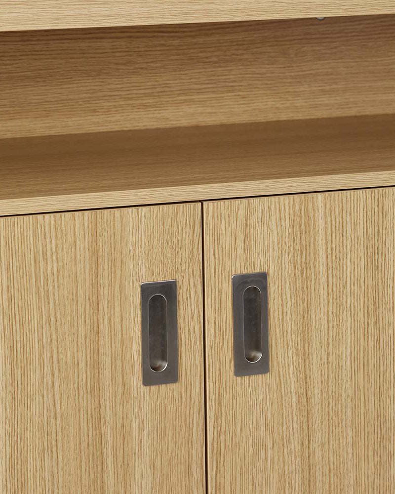 Walker - Mostrador de recepción de madera - Estantes integrados para productos