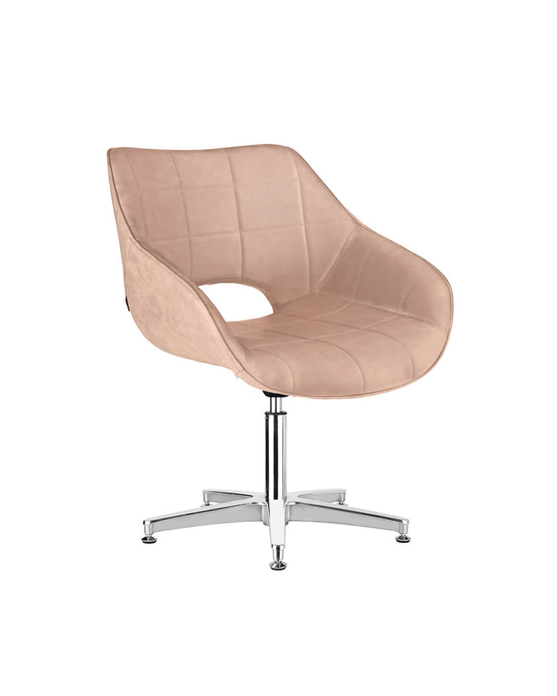 Rosie Blush - Silla de espera rosa claro - Base estrella cromada