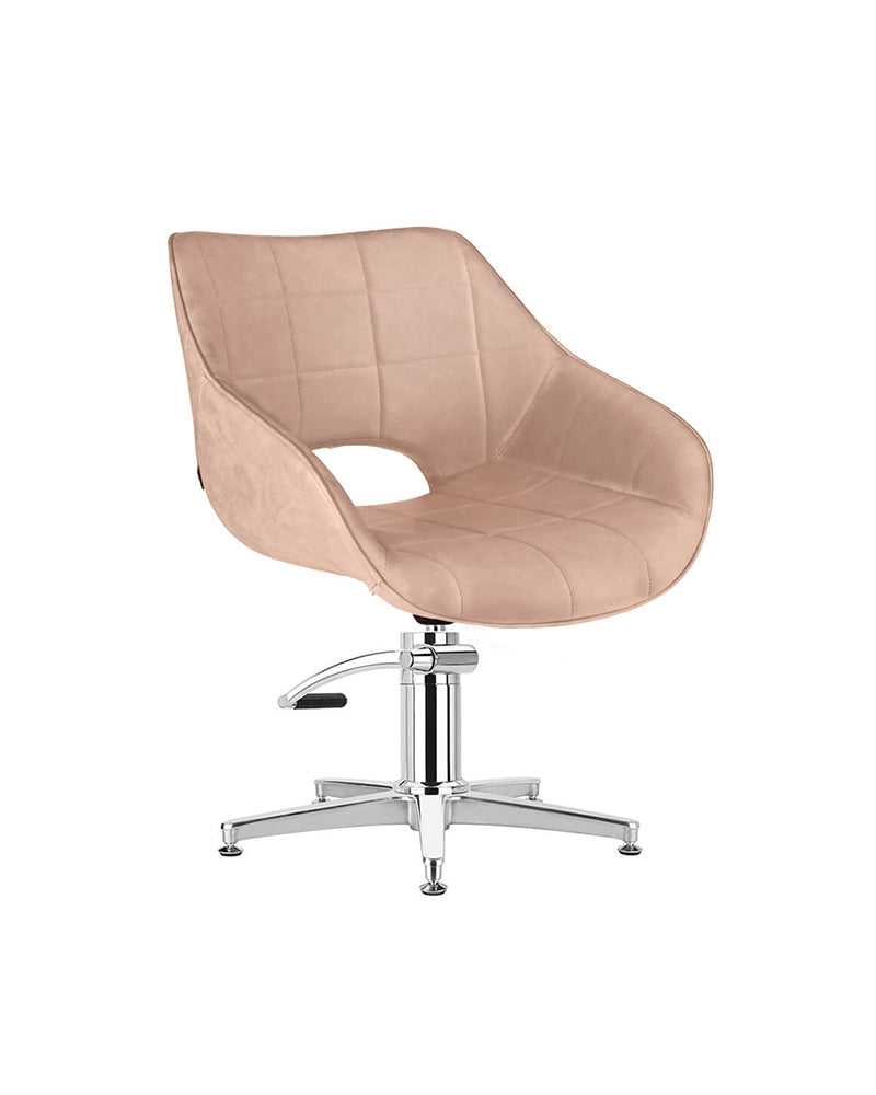 Rosie Blush - Silla de peluquería rosa - Base estrella cromada