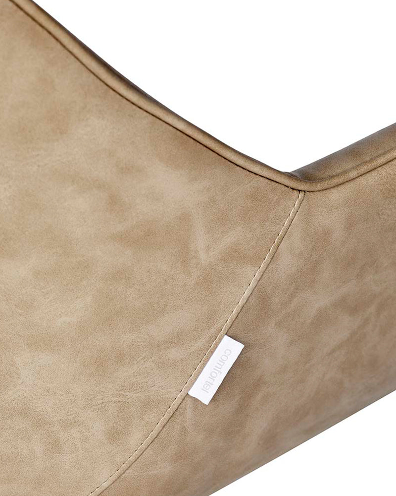 Chloe Sand - Silla de peluquería beige - Base estrella negra