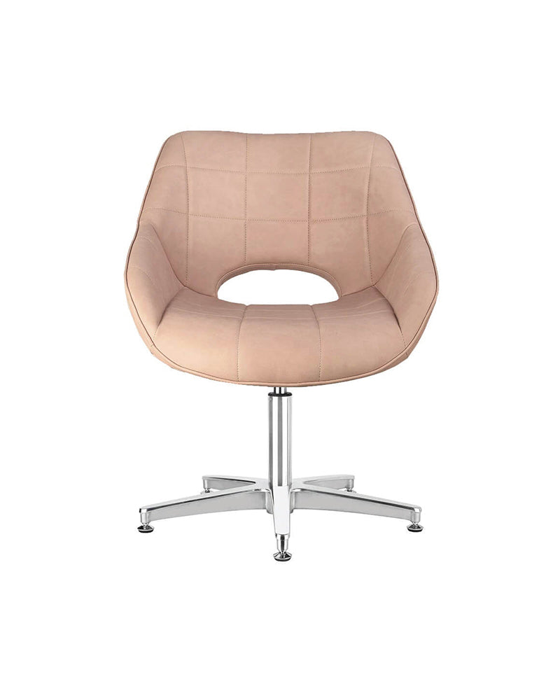 Rosie Blush - Silla de espera rosa claro - Base estrella cromada