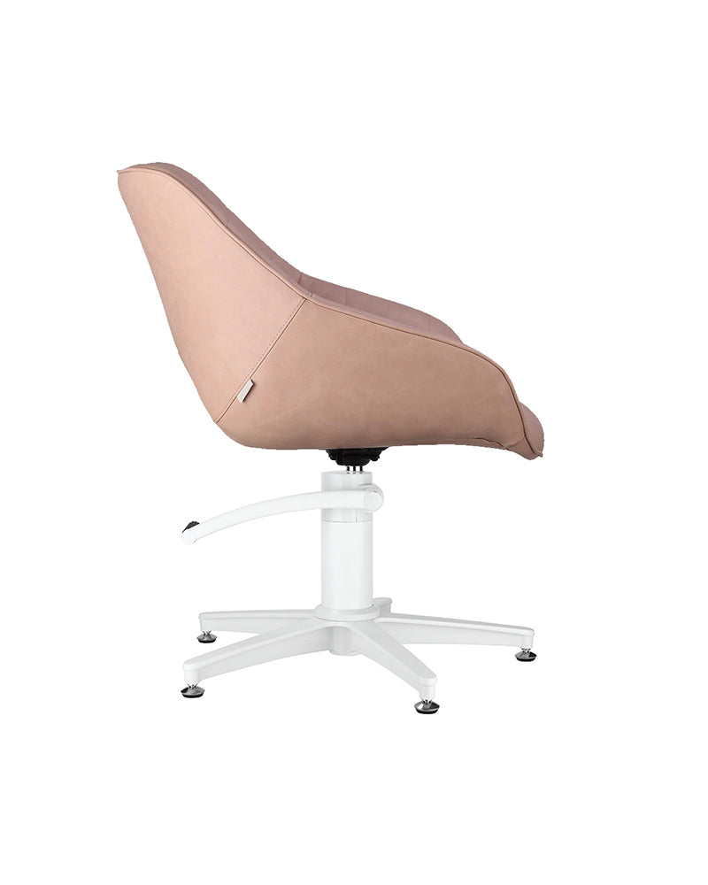 Rosie Blush - Silla de peluquería rosa - Base estrella blanca