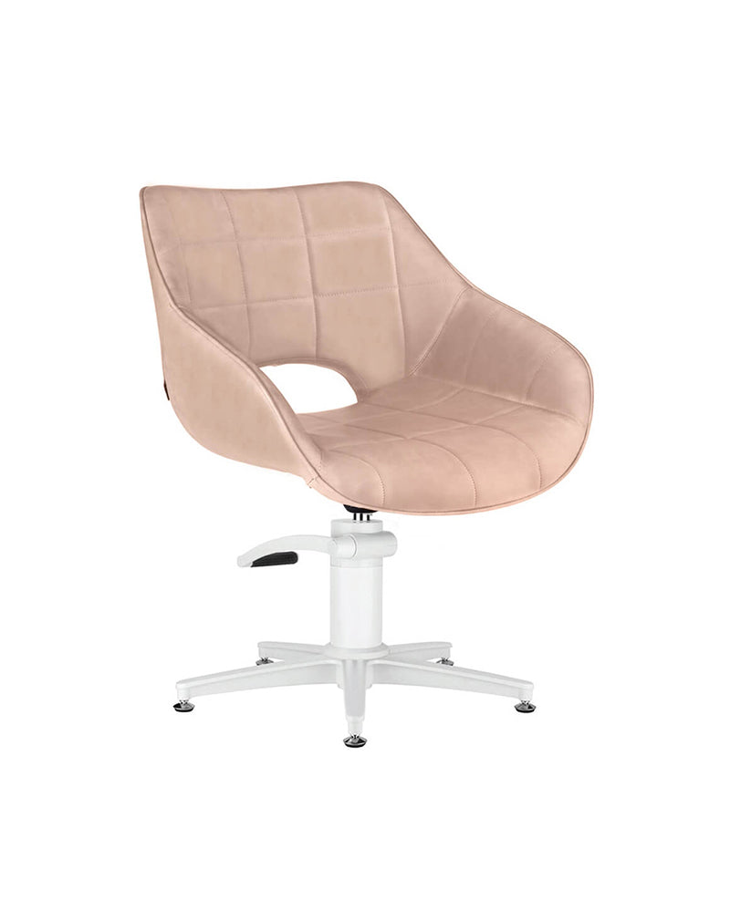 Rosie Blush - Silla de peluquería rosa - Base estrella blanca