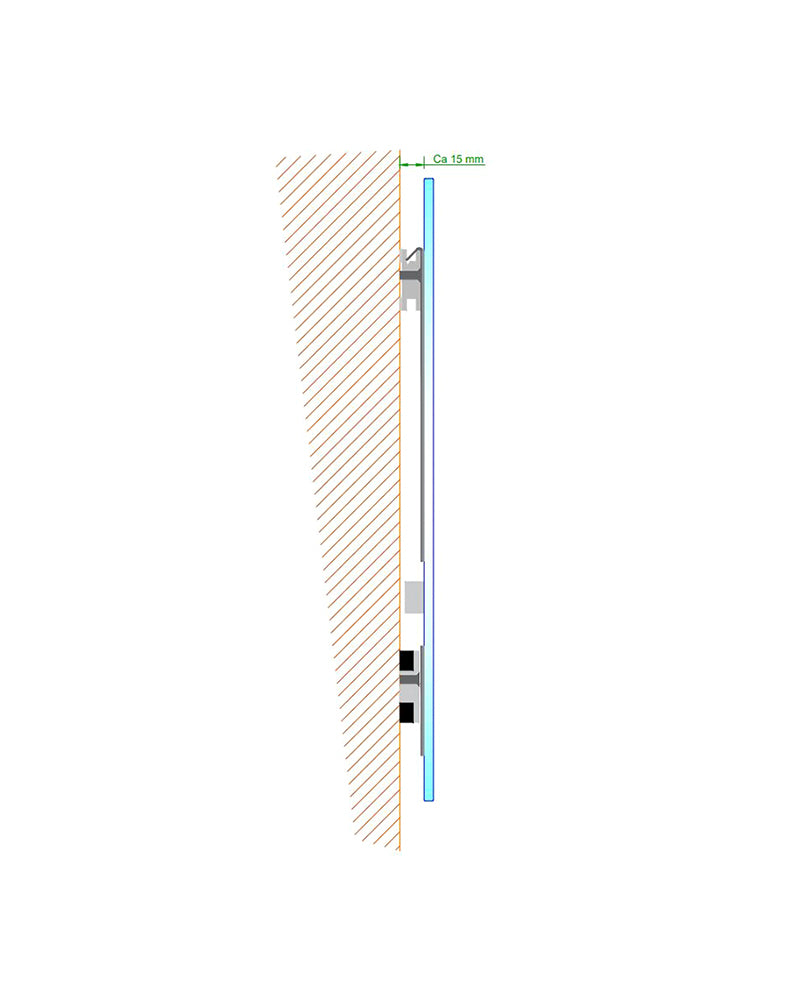 Soporte de espejo oculto - Soporte ajustable para espejo con imanes