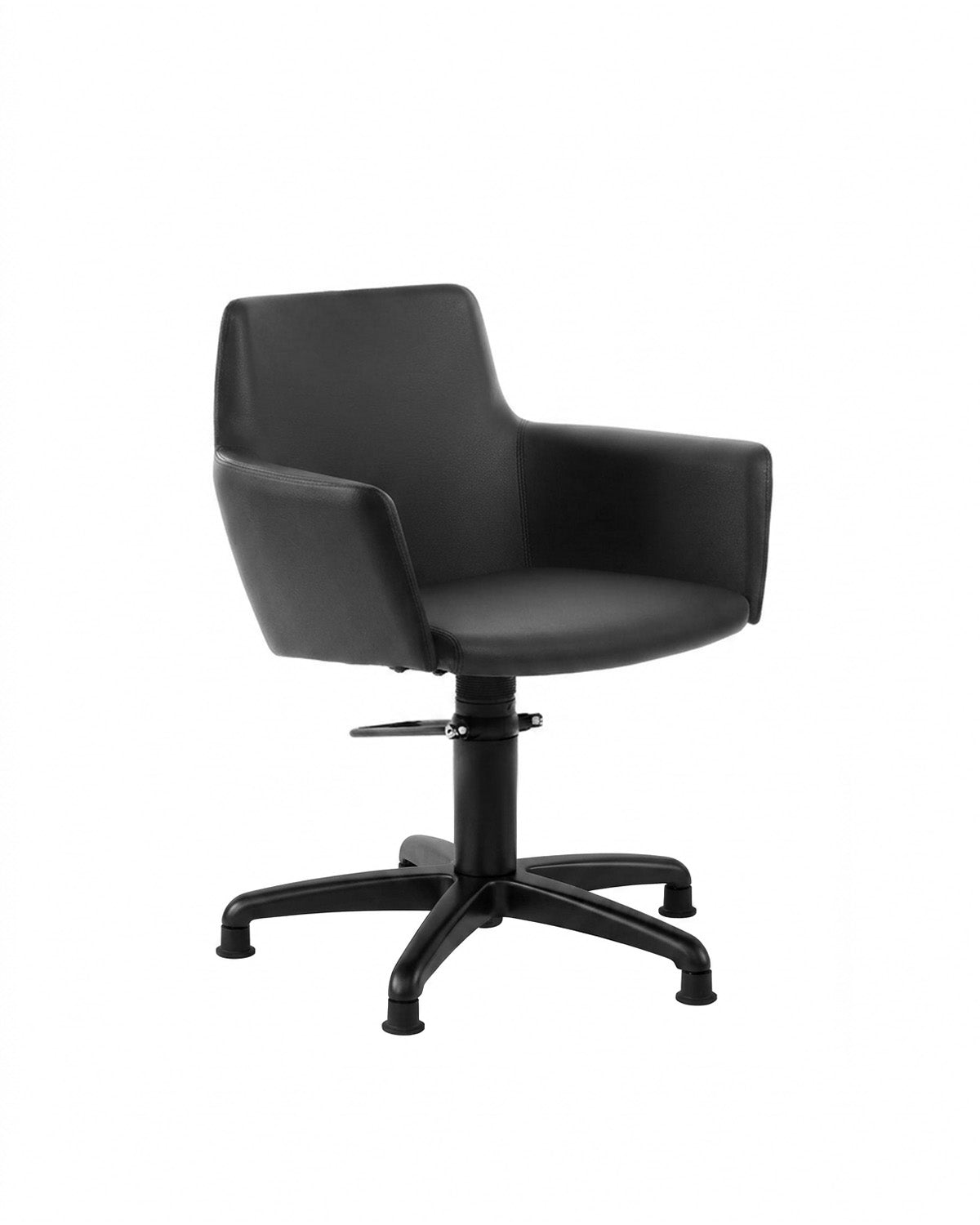 Greiner 38 - Sillón de peluquería negro con base estrella negra