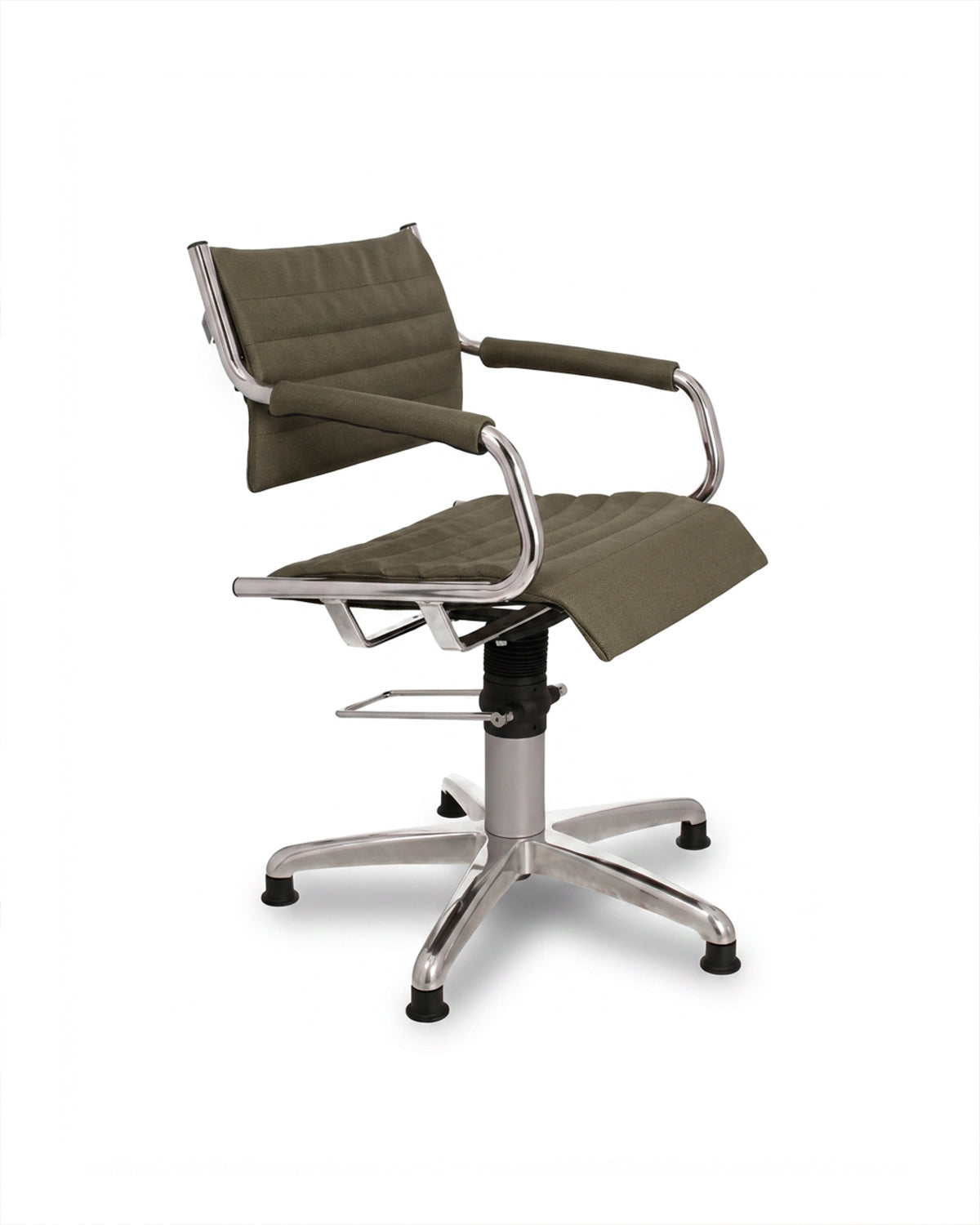 Greiner 59 - sillón de peluquería verde oscuro con base estrella cromada