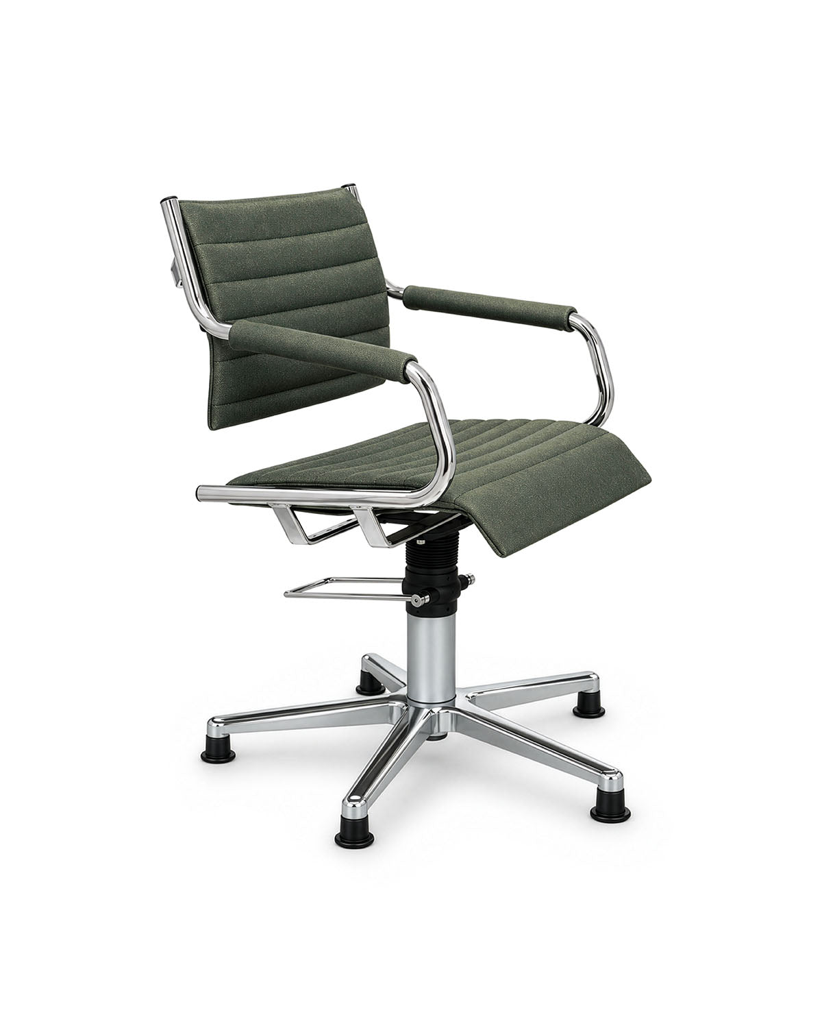 Greiner 59 SuperTex - sillón de peluquería verde oscuro con base estrella cromada