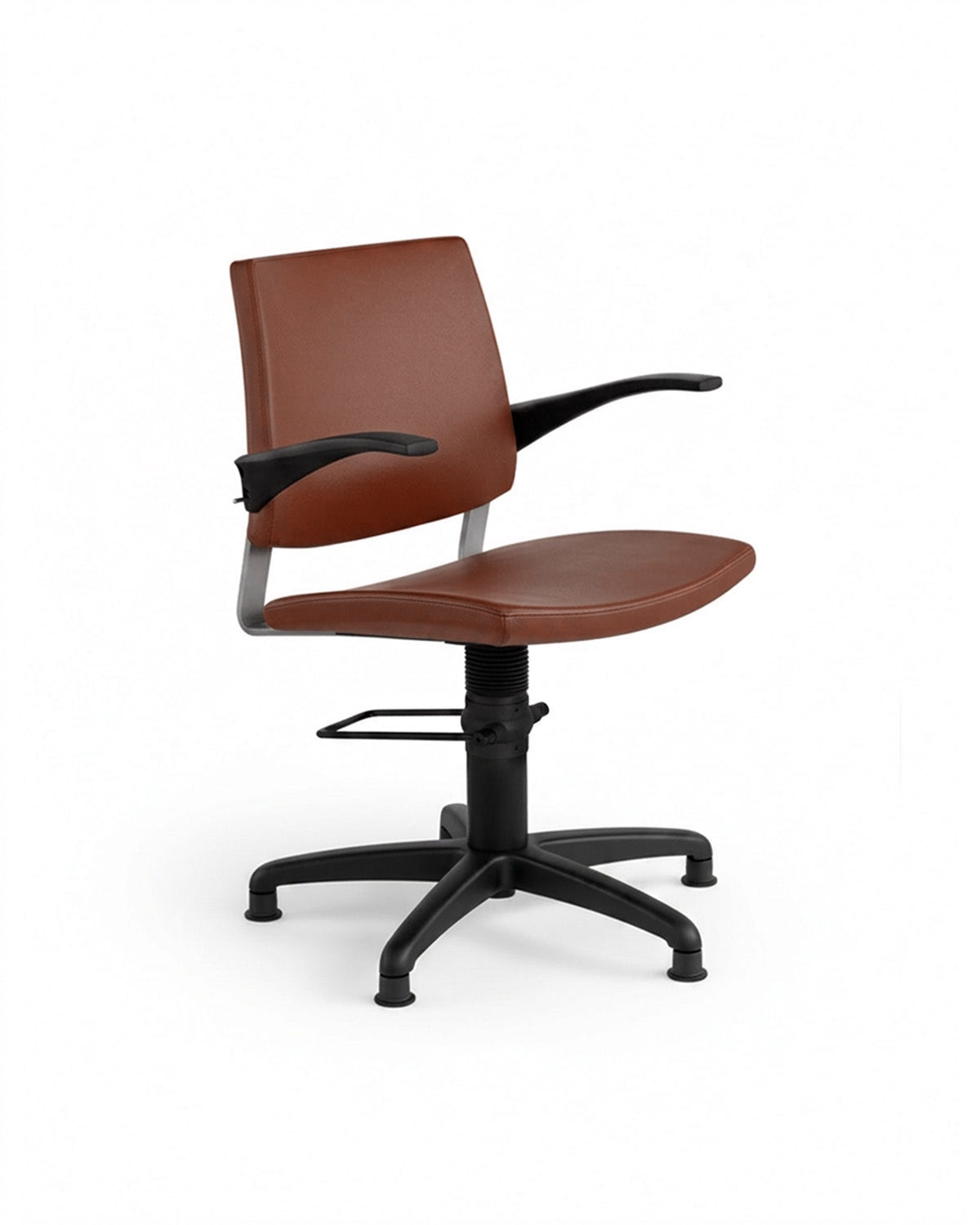 Greiner 22 - Sillón de peluquería marrón con base estrella negra