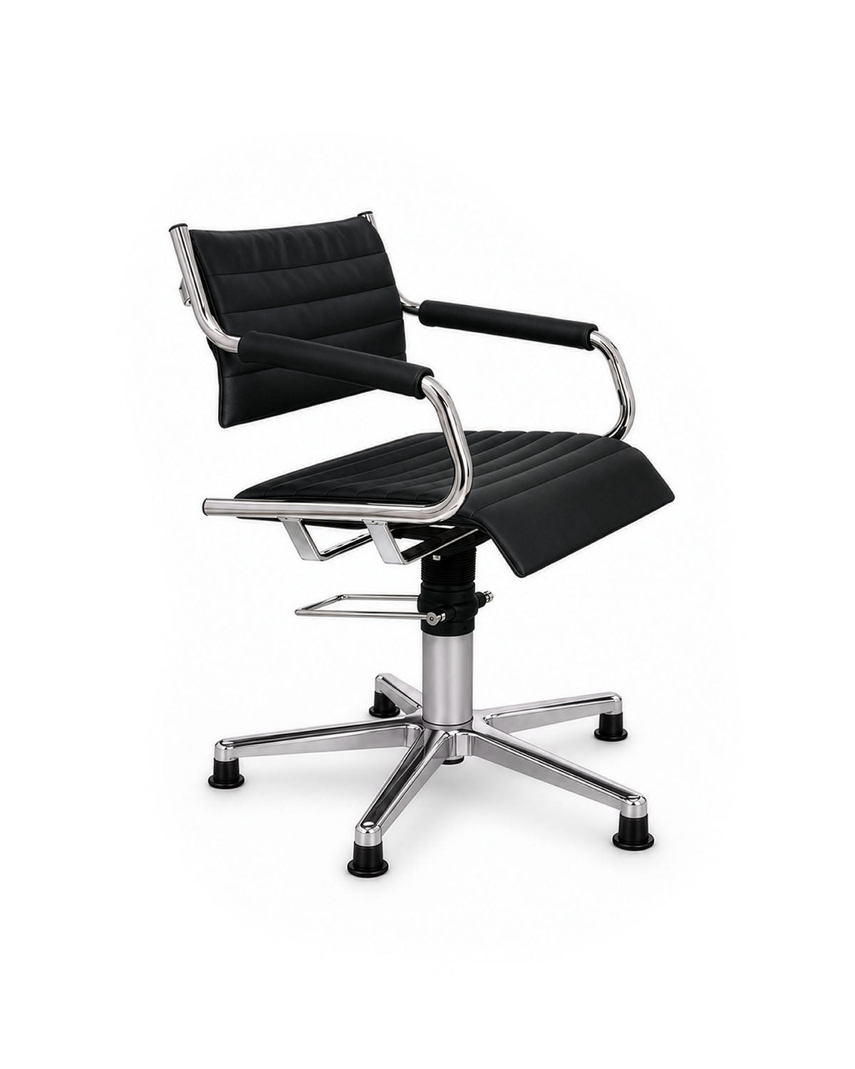 Greiner 59 - sillón de peluquería negro con base estrella cromada