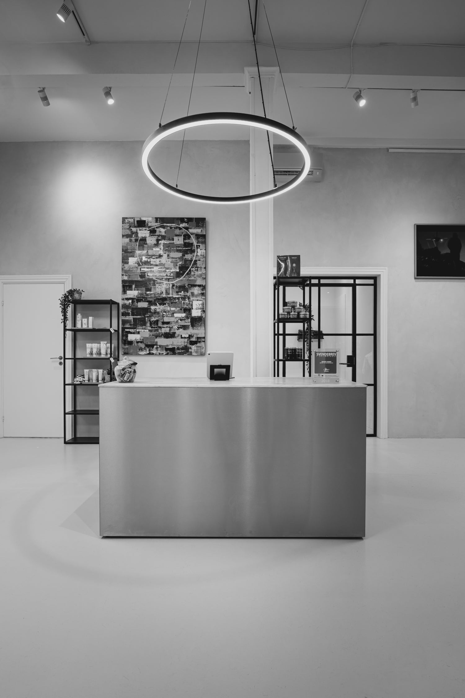 Sun Circle LED - Iluminación de trabajo negra redonda - ø100cm