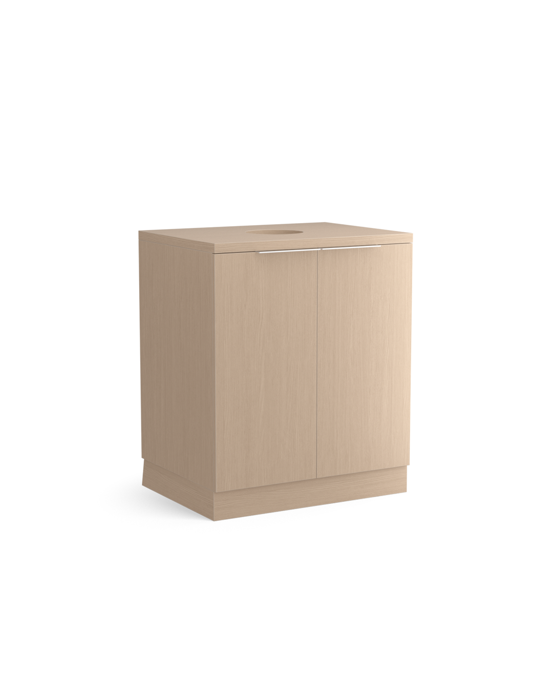 Cesta para toallas Colorbar - Armario para lavacabezas con patrón de roble - Cappuccino