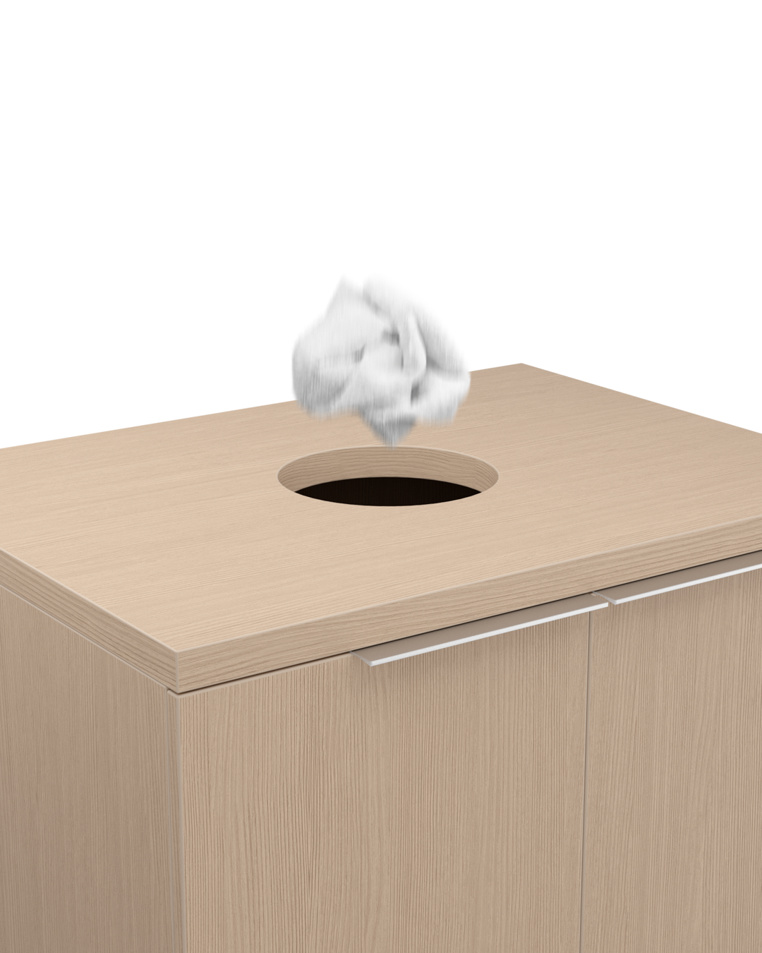 Cesta para toallas Colorbar - Armario para lavacabezas con patrón de roble - Cappuccino