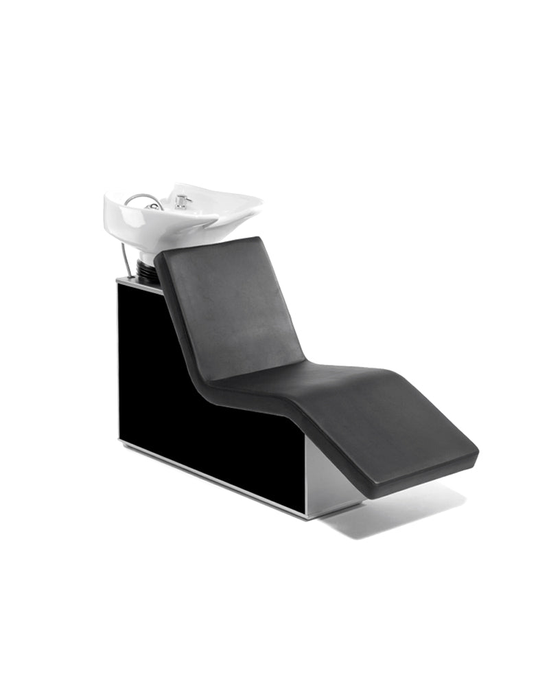 Wellness Sofa - Lavacabezas negro con cuenca blanca