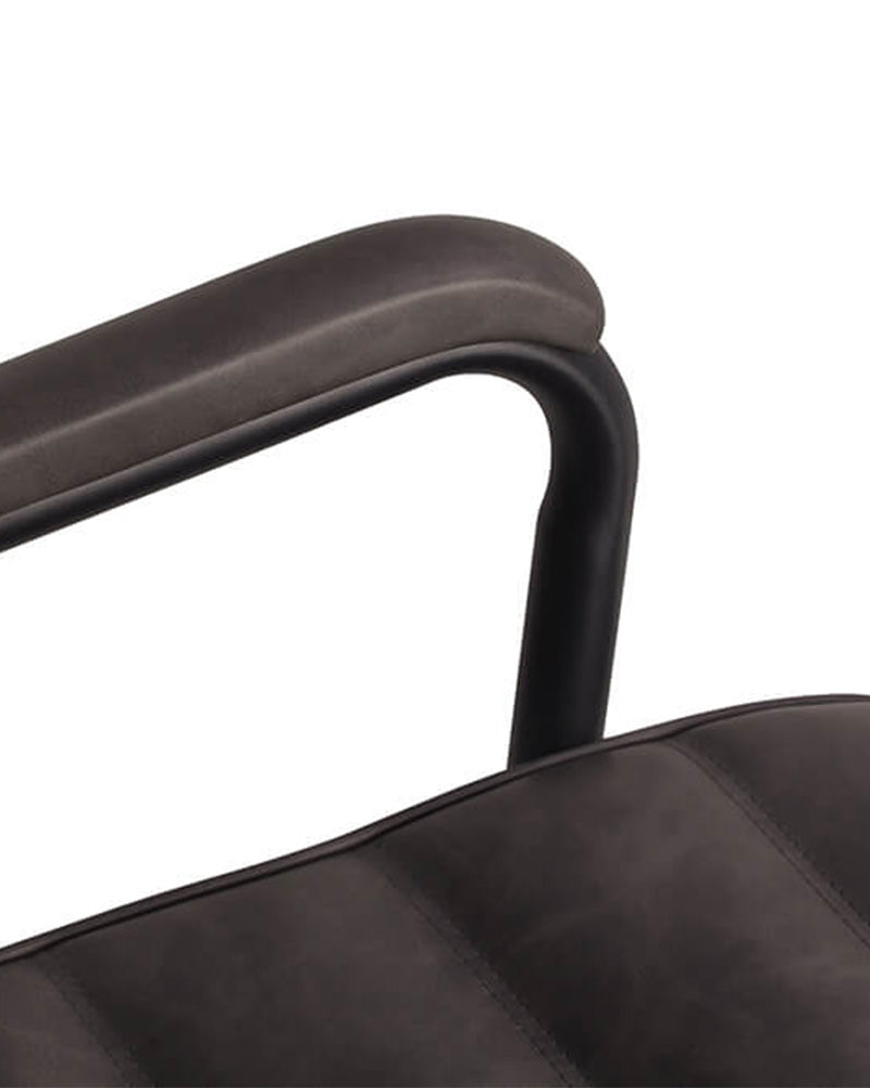 Naomi Textured Black - Sillón de maquillaje negro