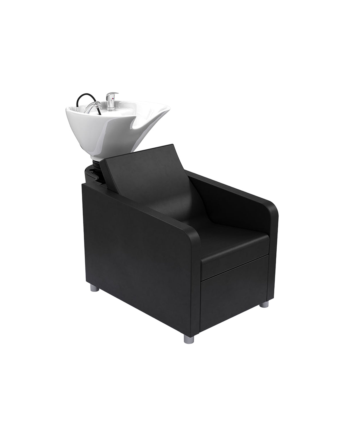 Noe - Lavacabezas negro con lavabo blanco