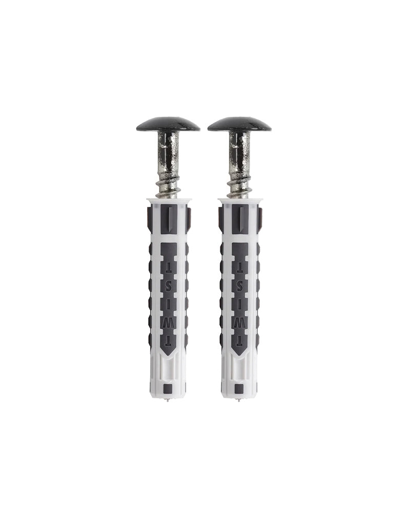Tornillos negros + tacos 2 uds.