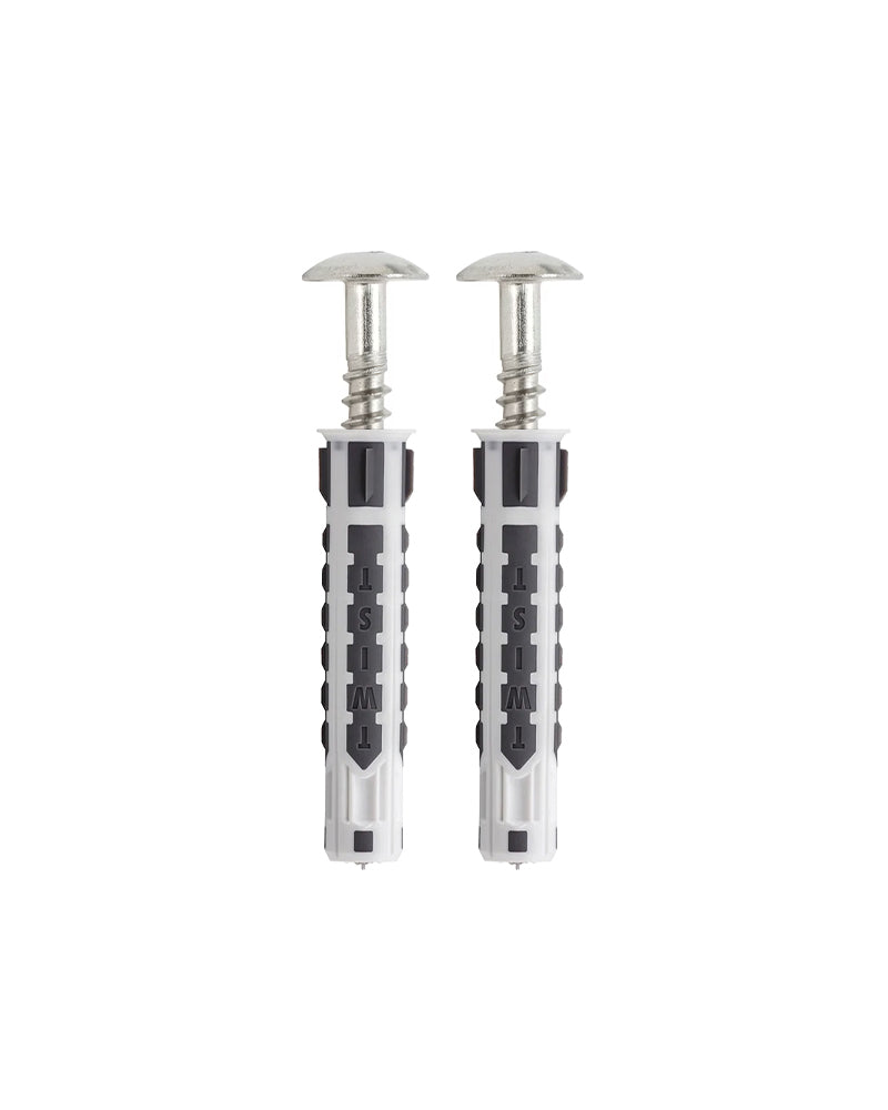 Tornillos metálicos + tacos 2 uds.