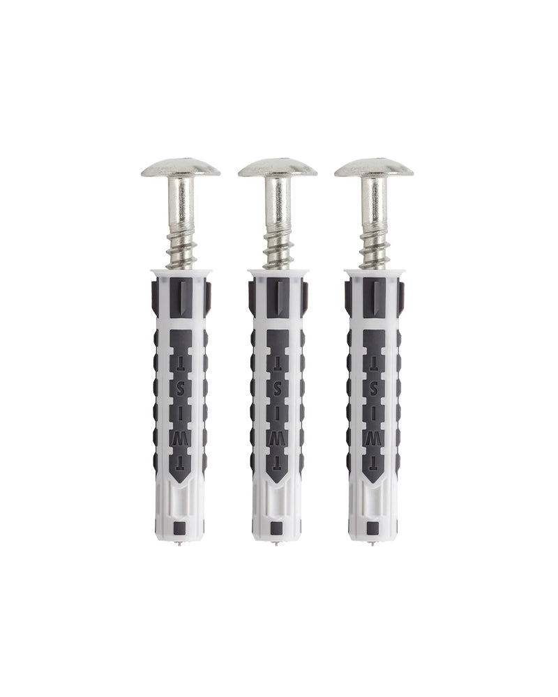 Tornillos metálicos + tacos 3 uds.