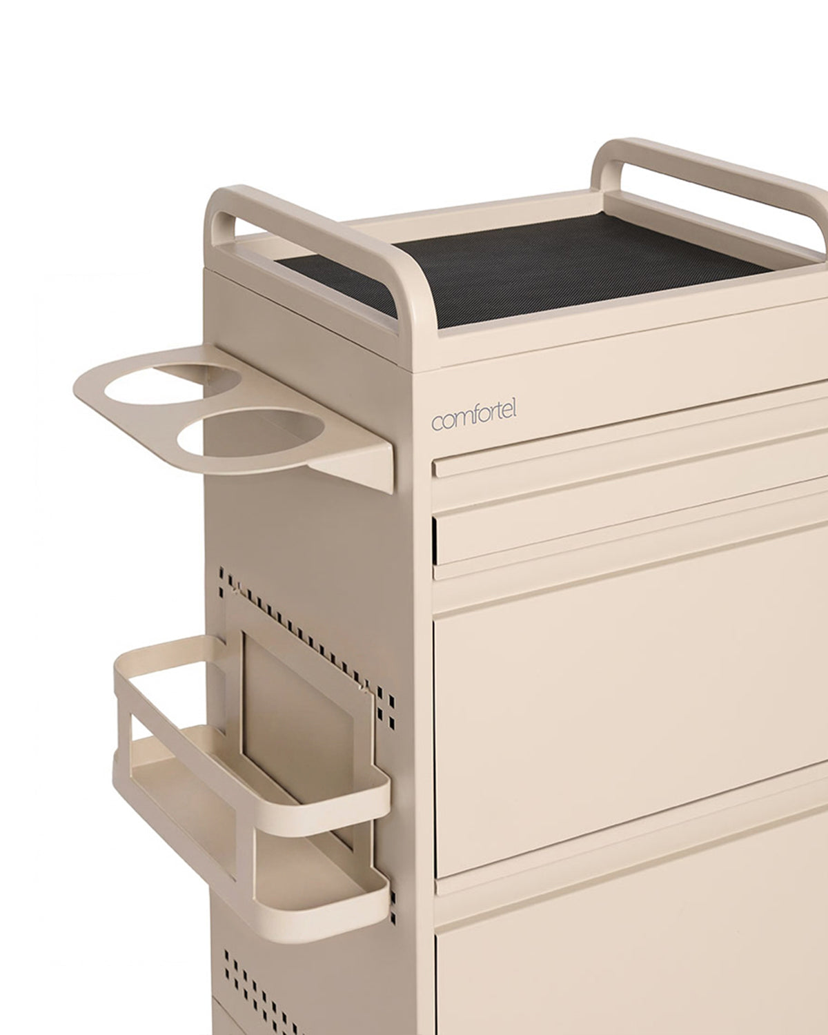 Studio 3 - Carrito de peluquería beige con 3 cajones y estante extraíble