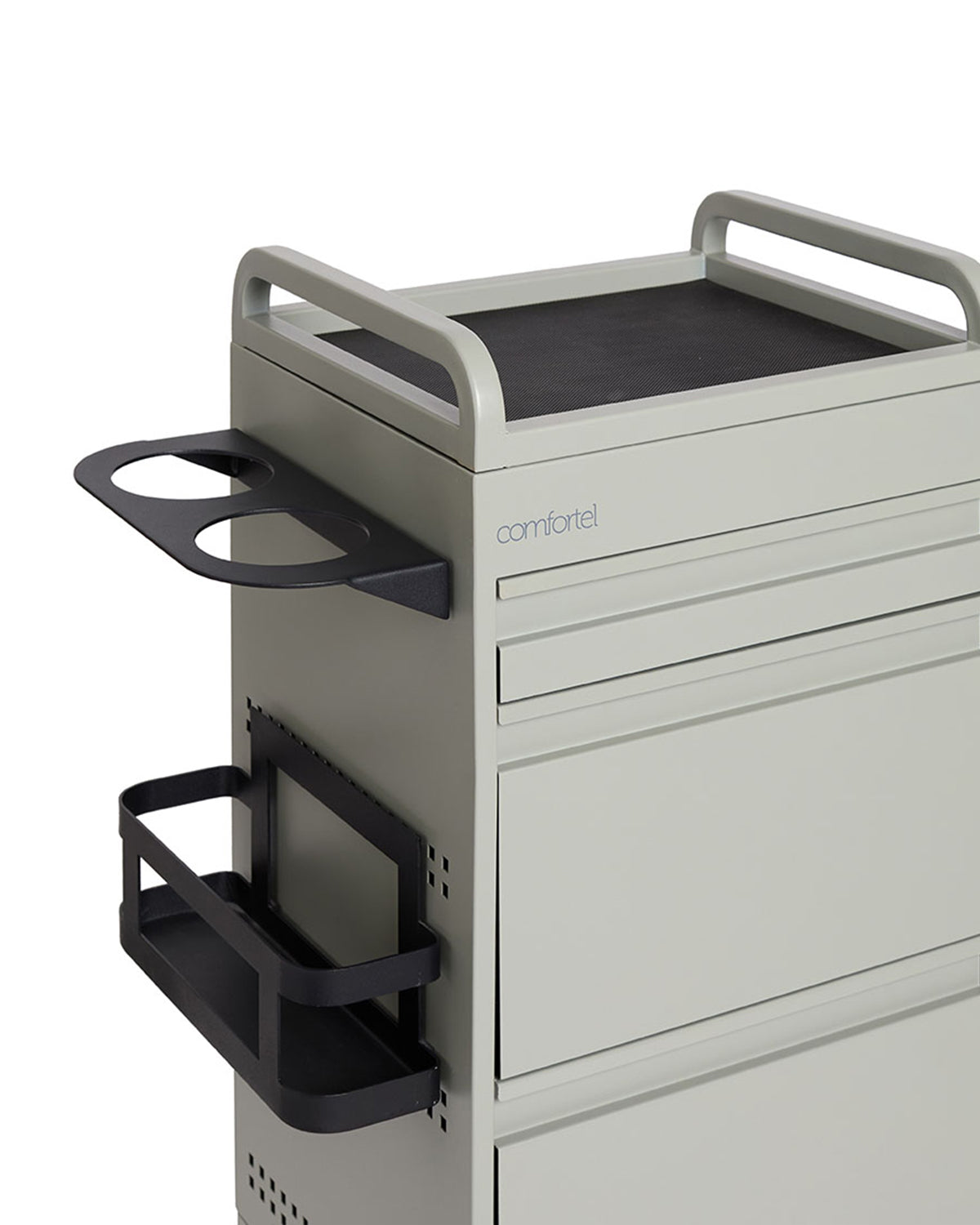 Studio 3 - Green trolley with 3 drawers and pull-out shelf