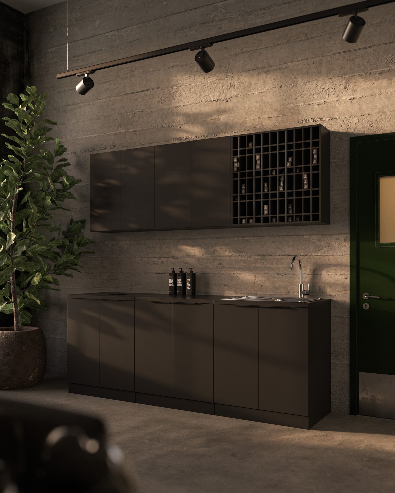 Estantería Colorbar - Armario de pared - Negro