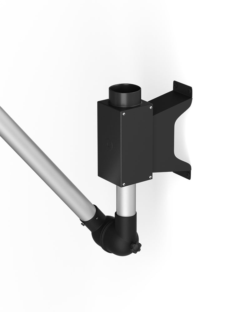 Brazo de extracción negro - Extracción puntual para pared