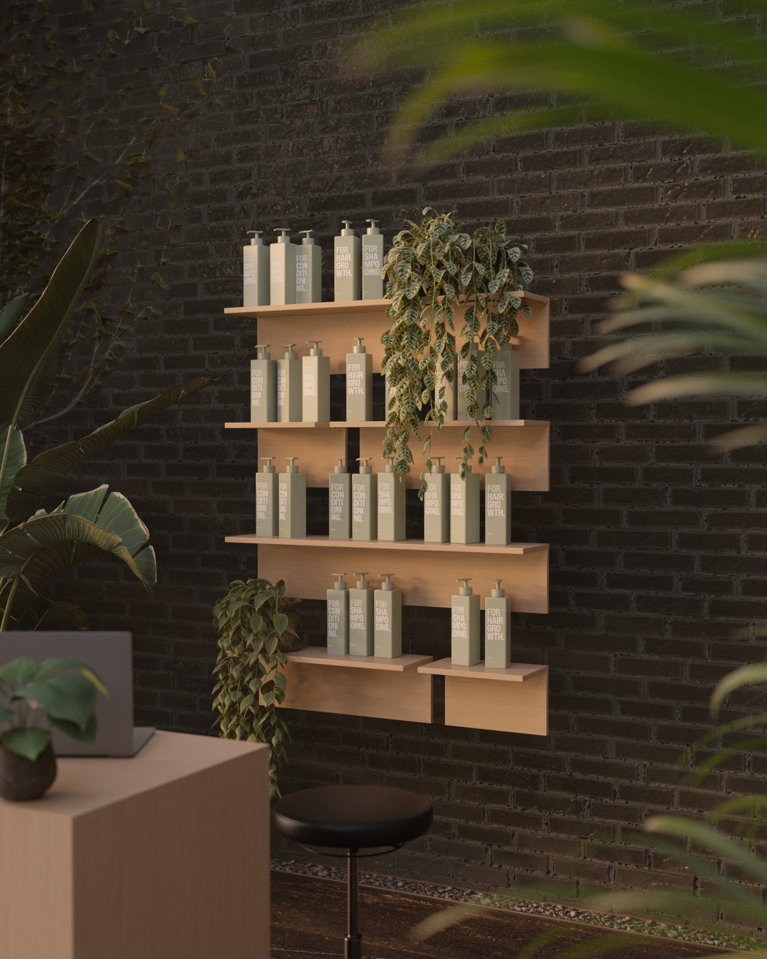 Display Oak - Estante de 32cm con patrón de roble