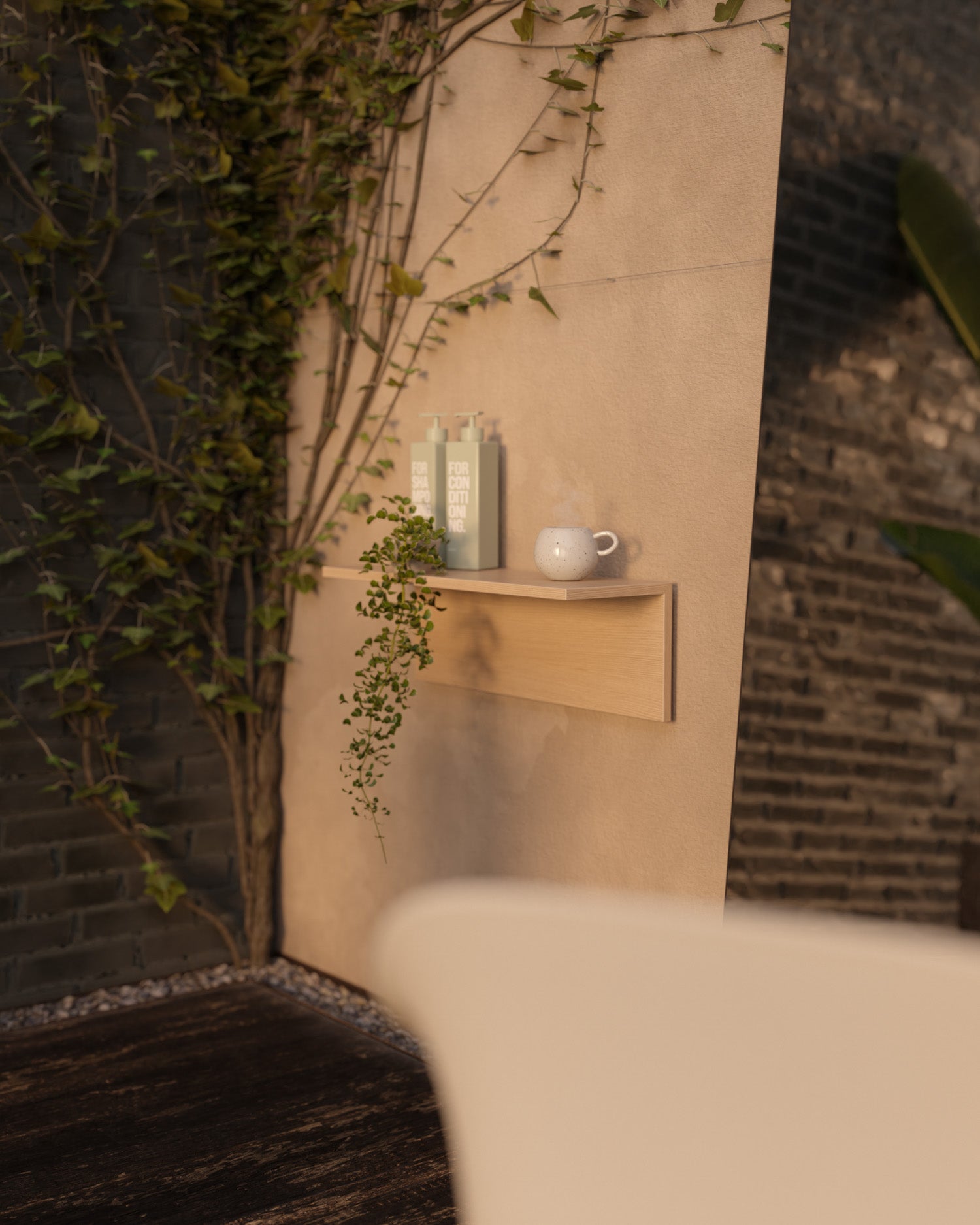 Display Oak - Estante de 61cm con patrón de roble