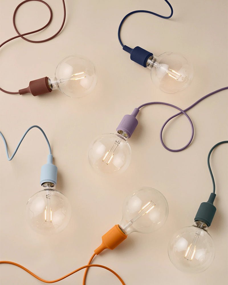 E27 LED - Lámpara de techo azul oscuro