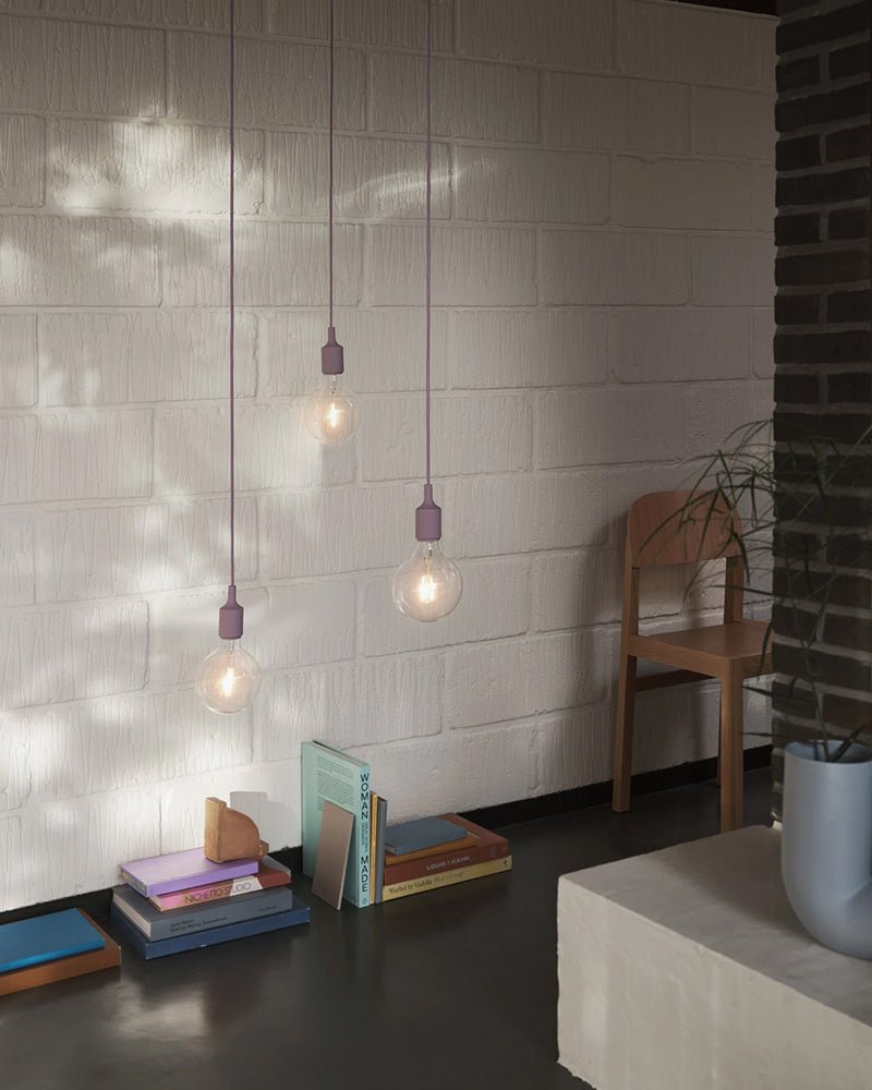 E27 LED - Lámpara de techo azul oscuro