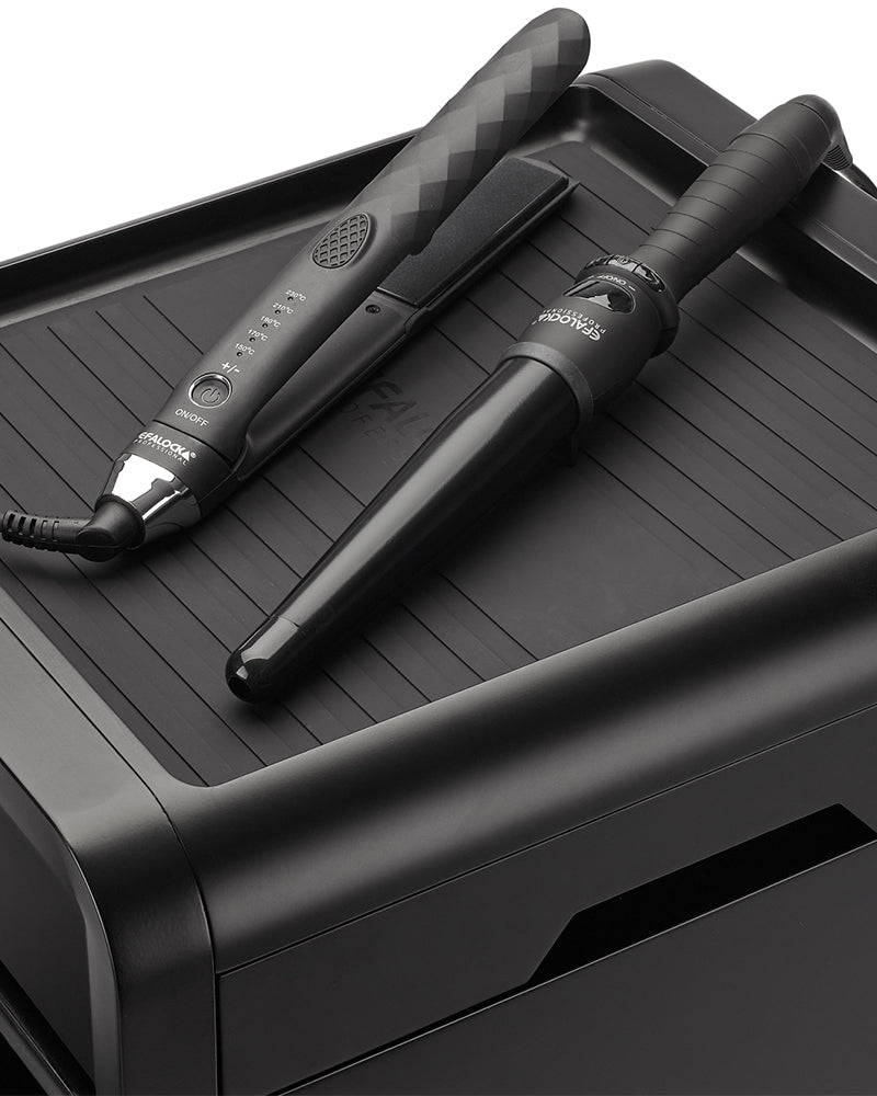 eNOBILE - Carrito de peluquería negro con cerradura