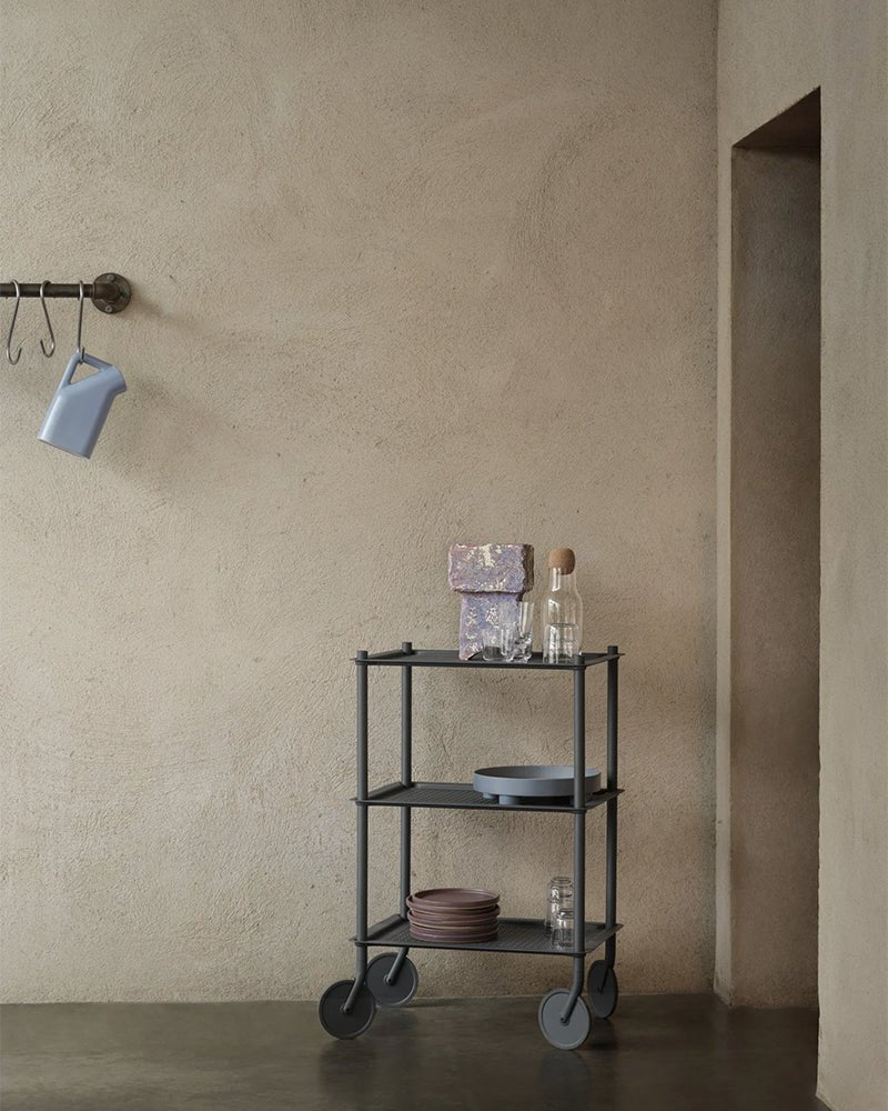 Flow grande - Carrito de peluquería gris - Metal perforado