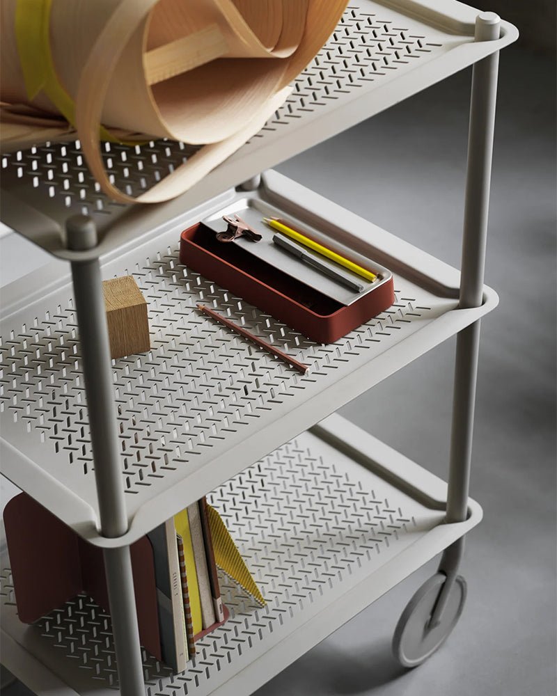 Flow pequeño - Carrito de peluquería gris claro - Metal perforado