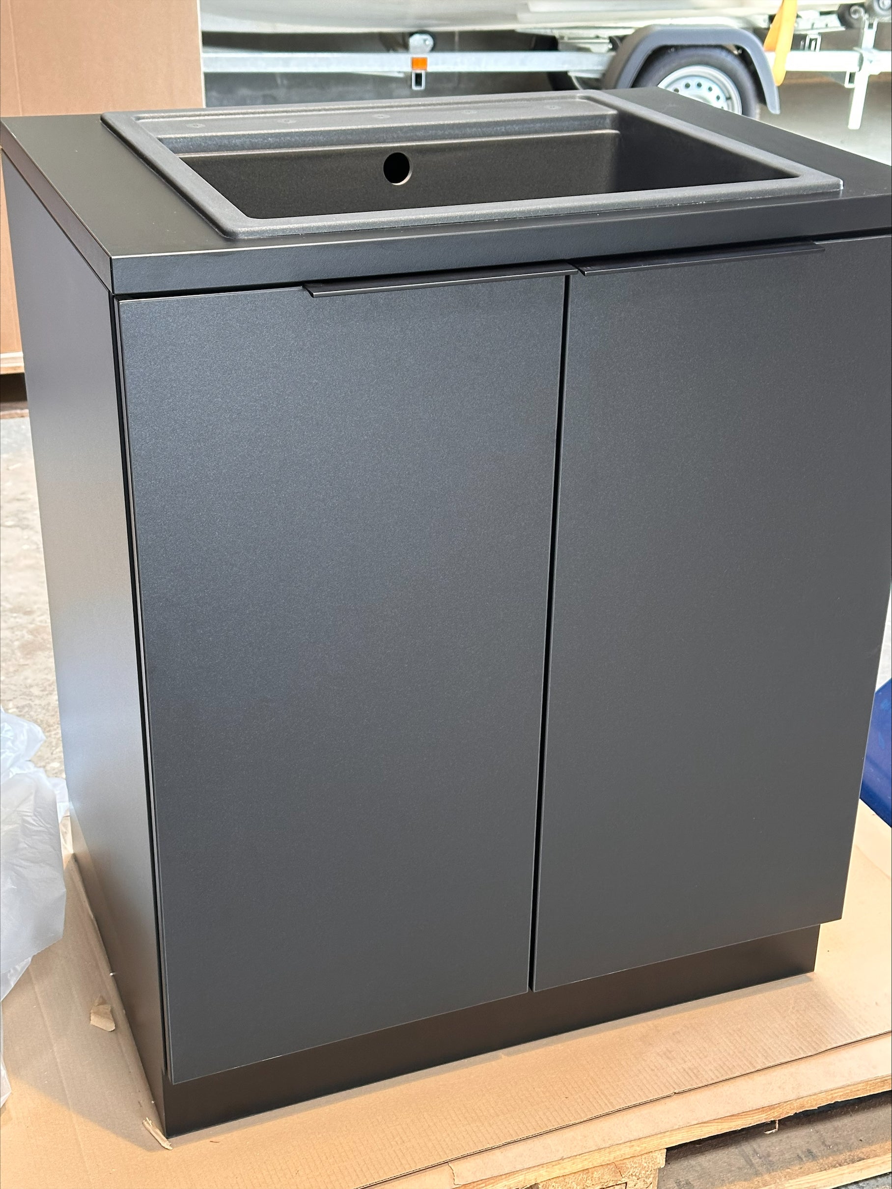 Colorbar lavabo de mano - Mueble lavacabezas negro - DEMO