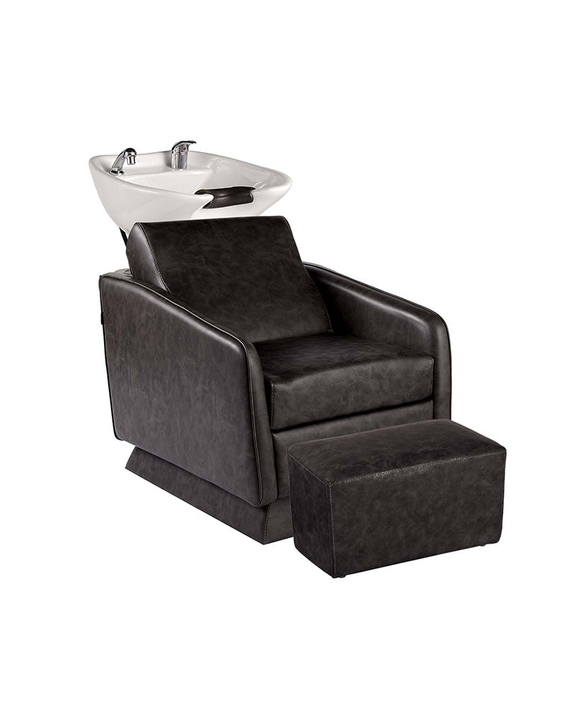 Ottoman Textured black - Reposapiernas para lavacabezas